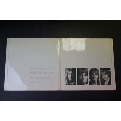 48 - Vinyl - The Beatles White Album, Stereo, No 0548394 top opener with 4 photographs, poster, black inn... 