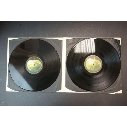 48 - Vinyl - The Beatles White Album, Stereo, No 0548394 top opener with 4 photographs, poster, black inn... 