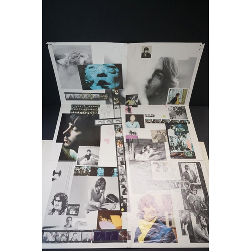 48 - Vinyl - The Beatles White Album, Stereo, No 0548394 top opener with 4 photographs, poster, black inn... 