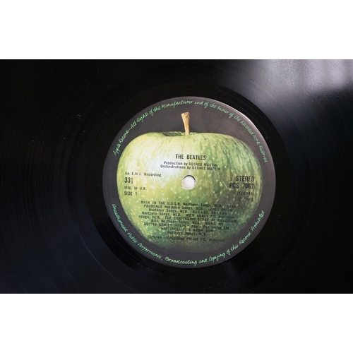 49 - Vinyl - The Beatles White Album Stereo No.164294 side opener.  No photographs, poster only.  White i... 