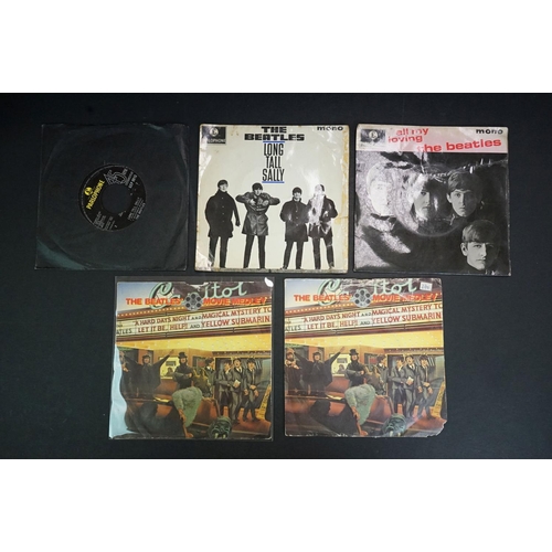 54 - Vinyl - The Beatles 17 EP's including some duplication.  Many without sleeves.  Condition varies thr... 