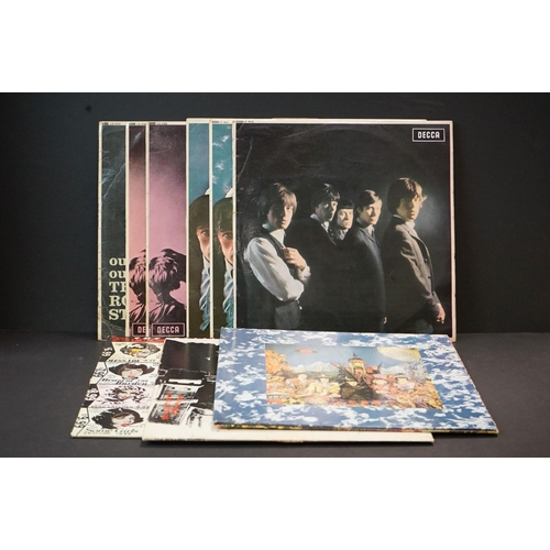 60 - Vinyl - The Rolling Stones 9 LP's to include One (LK 4605) mono boxed Decca label, Two (LK 4661) x 2... 