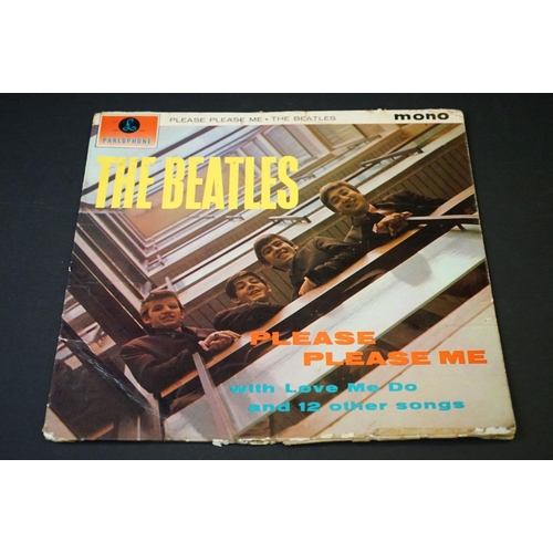 2 - Vinyl - The Beatles Please Please Me original early UK Mono press PMC 1202 with black and gold Parlo... 