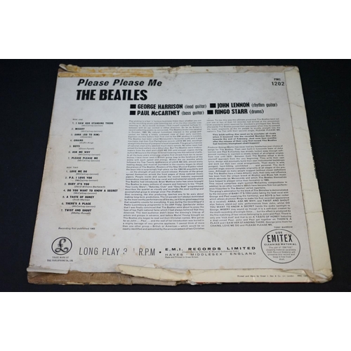 2 - Vinyl - The Beatles Please Please Me original early UK Mono press PMC 1202 with black and gold Parlo... 