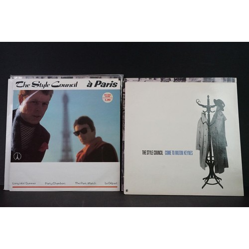 310A - Vinyl - 9 Style Council LP's including some duplication featuring Cafe Bleu x 2, Introducing, The Si... 