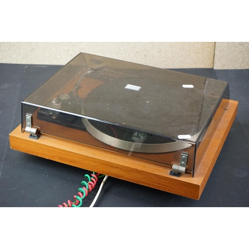 1 - Two Garrard turntables / record decks, to include Garrard Direct Drive DD75 & Deccasound 613, both u... 