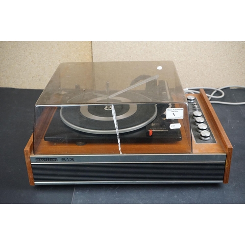 1 - Two Garrard turntables / record decks, to include Garrard Direct Drive DD75 & Deccasound 613, both u... 