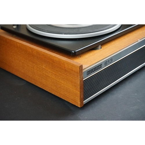 1 - Two Garrard turntables / record decks, to include Garrard Direct Drive DD75 & Deccasound 613, both u... 