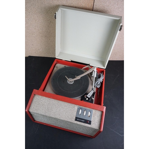 17 - Three vintage record players, to include Philips NG 5156 Garrard turntable Model 1000, Dansette Chal... 