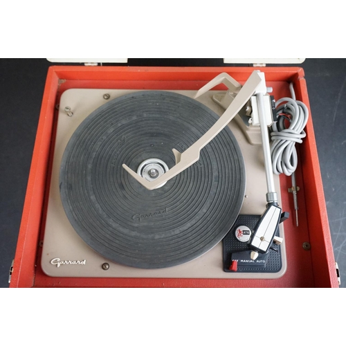 17 - Three vintage record players, to include Philips NG 5156 Garrard turntable Model 1000, Dansette Chal... 