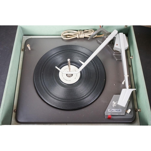 17 - Three vintage record players, to include Philips NG 5156 Garrard turntable Model 1000, Dansette Chal... 