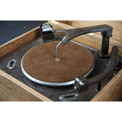 18 - Pye BlackBox record player with Garrard turntable, together within another wood case player with Gar... 