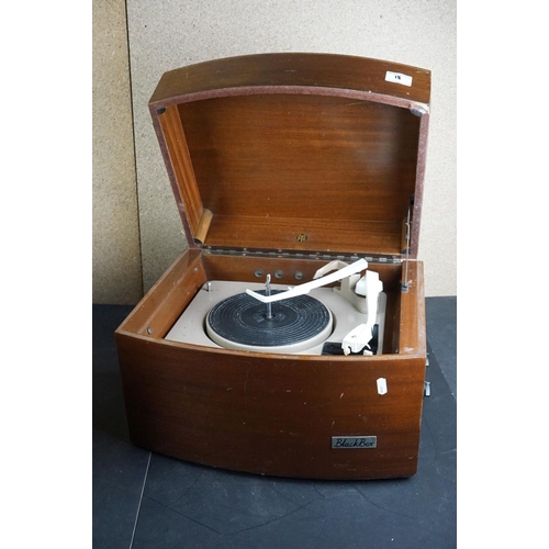 18 - Pye BlackBox record player with Garrard turntable, together within another wood case player with Gar... 