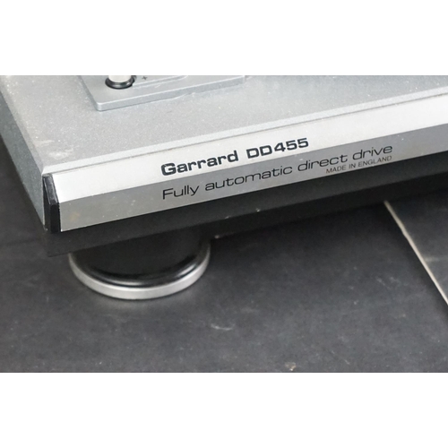 25 - Three Garrard turntables / record decks, to include D 200 Semi-Automatic Direct Drive, DD 455 Fully ... 