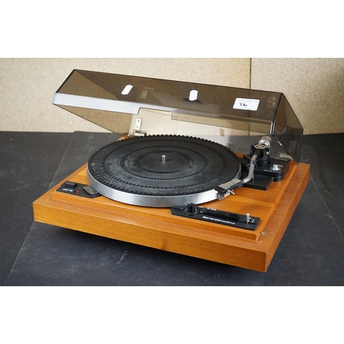 26 - Three turntables / record decks, to include Garrard AP 75, Garrard DD 75 Direct Drive & Connoisseur ... 