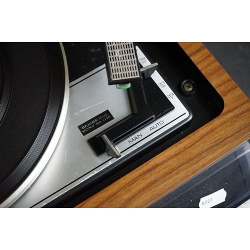 31 - Three turntables / record decks, to include Sony HMP-40 with Garrard SP 25 Mk IV turntable, Garrard ... 