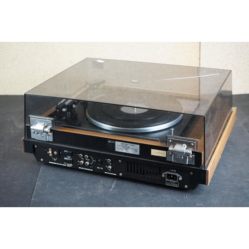 31 - Three turntables / record decks, to include Sony HMP-40 with Garrard SP 25 Mk IV turntable, Garrard ... 