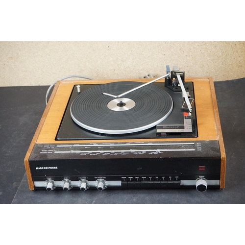 36 - Three turntables / record decks, to include Marconiphone 44594 with Garrard turntable 6 300 and radi... 