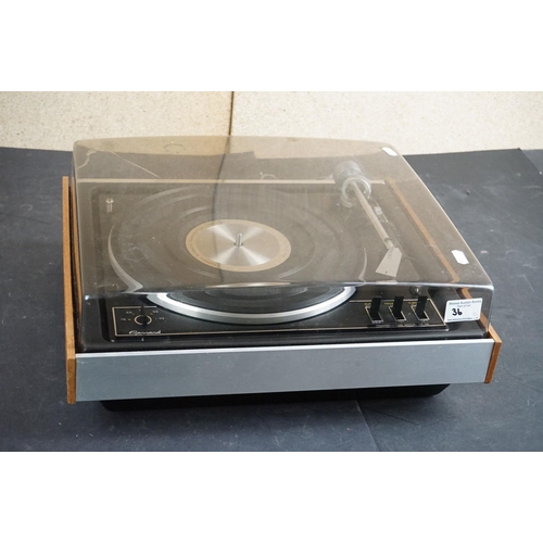 36 - Three turntables / record decks, to include Marconiphone 44594 with Garrard turntable 6 300 and radi... 