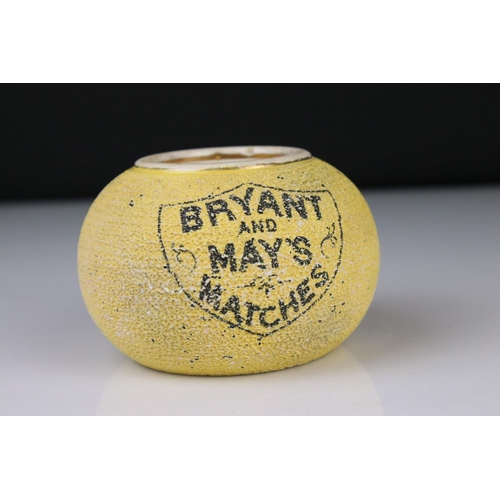 66 - Advertising - Early 20th century ' Bryant and May's Matches ' Matchstriker, 10cm diameter