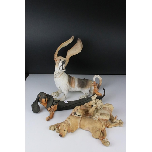 75 - Three Country Artists ' a Breed Apart ' Dogs including Bluster, Cookie & Cream 03053  and Dax Dachsh... 