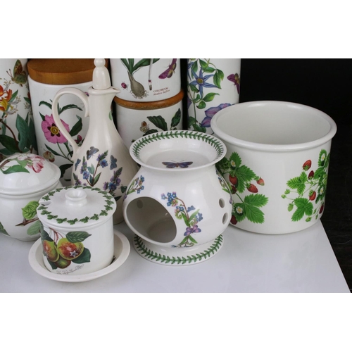 78 - Collection of Twelve items of Portmeirion including Three Botanic Garden Storage Jars, Two Vases, Oi... 