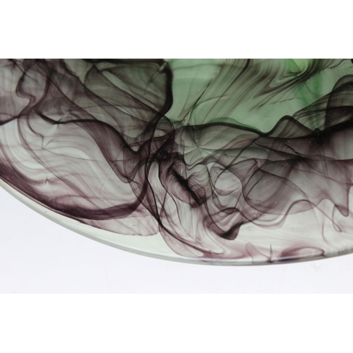 80 - Early 20th century Walther & Sohne Cloud Oralit Topaz Violet Dish, 36cm diameter together with Large... 