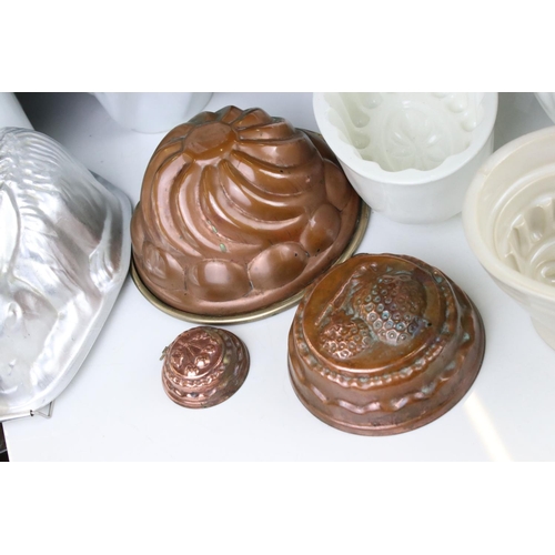 97 - Approximately Twenty Eight Jelly Moulds including Shelley, Ceramic, Glass and Metal