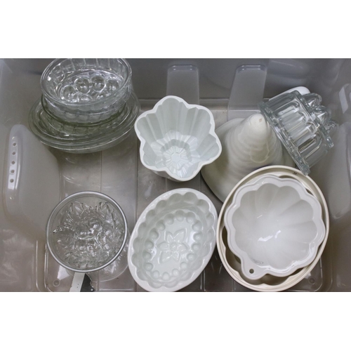 97 - Approximately Twenty Eight Jelly Moulds including Shelley, Ceramic, Glass and Metal
