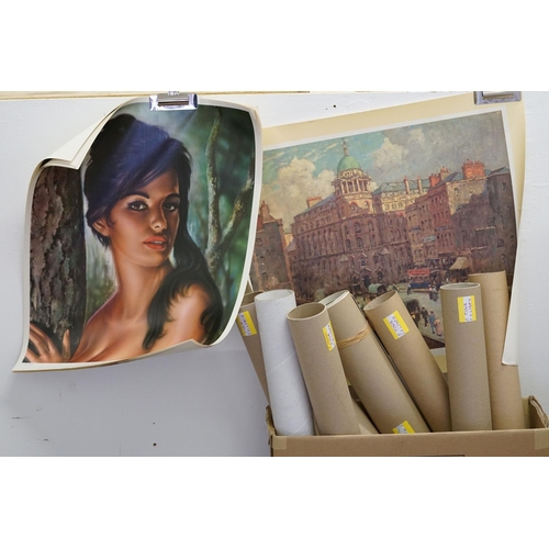 99 - A large collection of rolled prints titled Tina by J.H. Lynch.