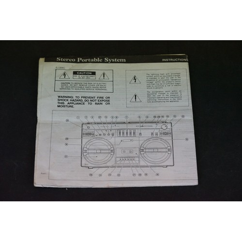 48 - A Unisef boom box model number SZ-5000 Stereo Radio Recorder with original box