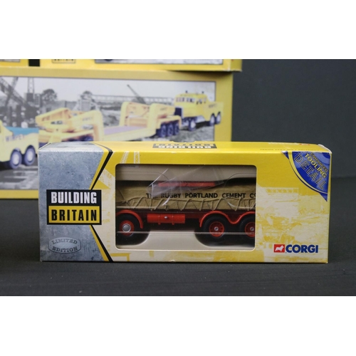 27 - Five boxed Corgi Building Britain diecast models to include 21501 Limmer & Trinidad, 13904 Blue Circ... 