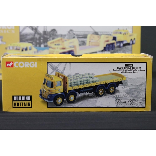 27 - Five boxed Corgi Building Britain diecast models to include 21501 Limmer & Trinidad, 13904 Blue Circ... 