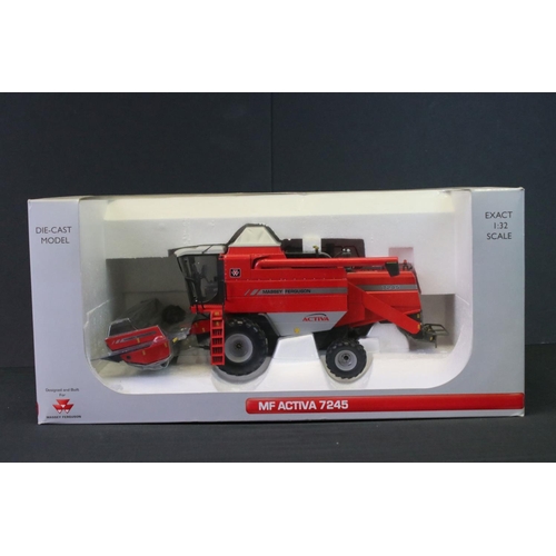 3 - Five boxed 1:32 Universal Hobbies Massey Ferguson farming diecast models to include MUH2662 MF Activ... 