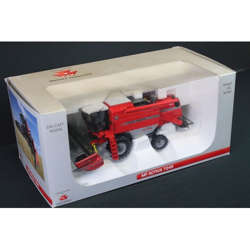 3 - Five boxed 1:32 Universal Hobbies Massey Ferguson farming diecast models to include MUH2662 MF Activ... 