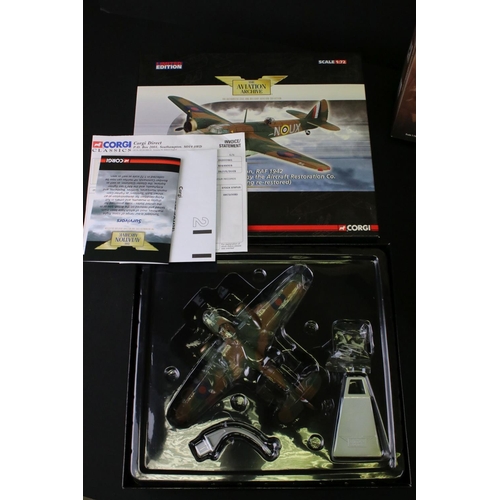 30 - Six boxed Corgi Aviation diecast models to include AA38401 Bristol Blenheim IV, AA31508 Bristol Brit... 