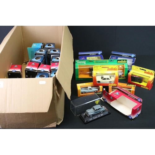 34 - 26 Boxed Solido Peugeot diecast models to include 606 Touring Peugeot 504 Remorque Van, Gam 2 Peugeo... 