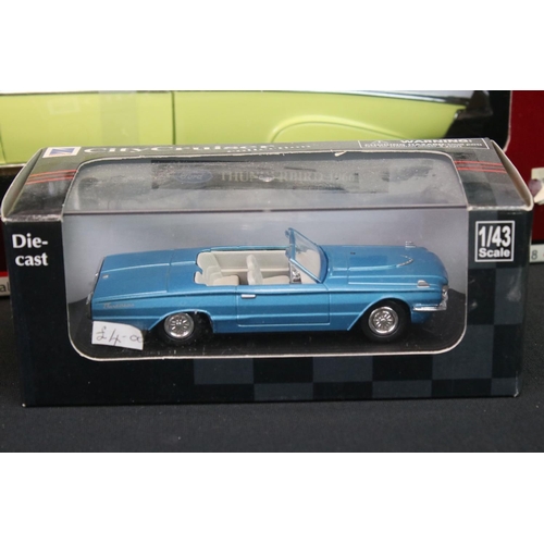 35 - 24 Boxed / cased diecast models featuring mainly American convertibles to include 1/18 Road Signatur... 