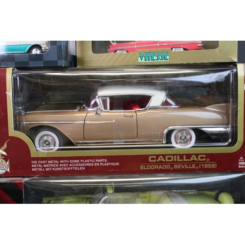 35 - 24 Boxed / cased diecast models featuring mainly American convertibles to include 1/18 Road Signatur... 