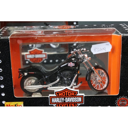 47 - 14 Boxed Maisto 1:18 Harley Davidson diecast models to include 2000 FXSTB, 2000 FLTR, 1936 EL Knuckl... 