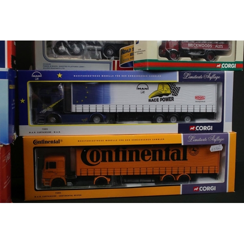 54 - Five boxed Corgi ltd edn 1/50 diecast models to include CC12217 Scania Crane Trailer & Load, 75603 R... 