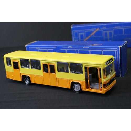 57 - Five boxed diecast model buses to include Tekno 851 Scania CR76, 2 x NZG (293 CN113 & 293 CN112) and... 