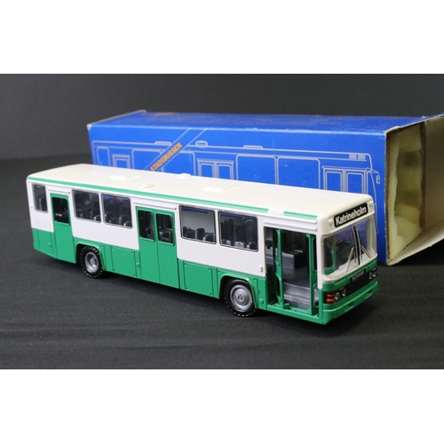 57 - Five boxed diecast model buses to include Tekno 851 Scania CR76, 2 x NZG (293 CN113 & 293 CN112) and... 