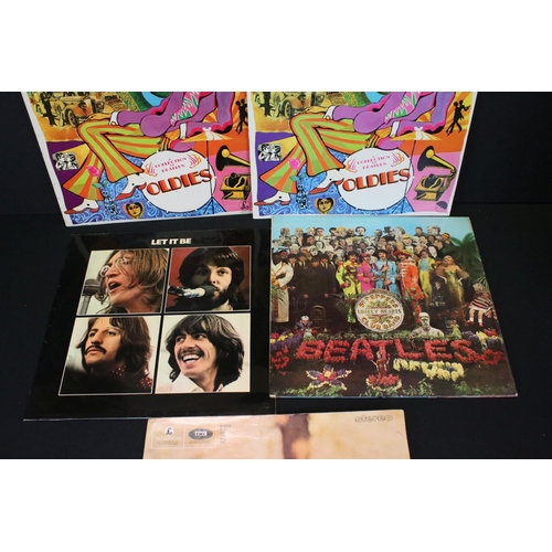 157 - Vinyl - 5 Beatles LP's to include For Sale (PCS 3062) stereo, Sold In UK to sleeve, Sgt Pepper (PCS ... 