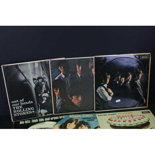 158 - Vinyl - 7 Rolling Stones LP's to include One (LK 4605), Two (LK 4661) Blind Man text, Out Of Our Hea... 