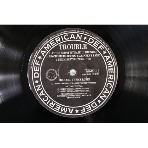 222 - Vinyl - 2 Trouble LP's to include Manic Frustration on Def American Recordings (512 556-1) Original ... 