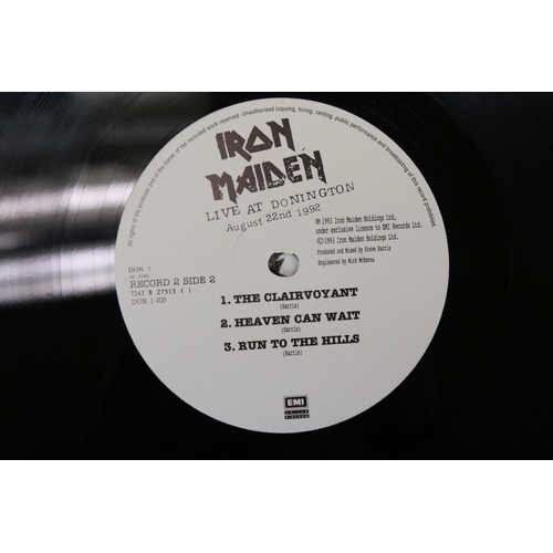 228 - Vinyl & Autograph - Iron Maiden Live At Donington (August 22nd 1992) on EMI (DON 1) Ltd Edn triple L... 