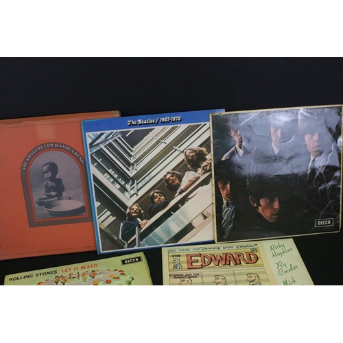 251 - Vinyl - 11 LP's from The Beatles, The Rolling Stones and related to include 1967-70, With The Beatle... 