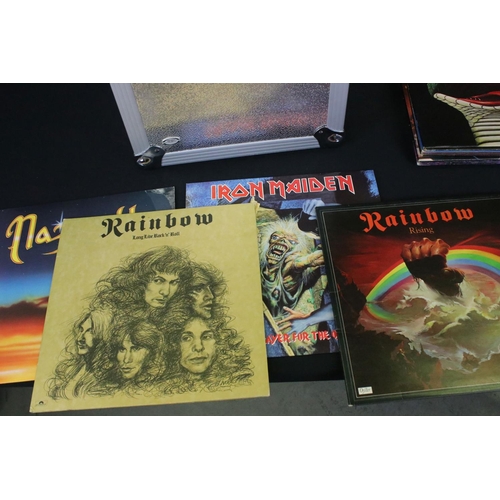 254 - Vinyl - Approx 25 Rock / Heavy Rock / Metal LP's including Uriah Heep, AC/DC, Thin Lizzy, Ted Nugent... 