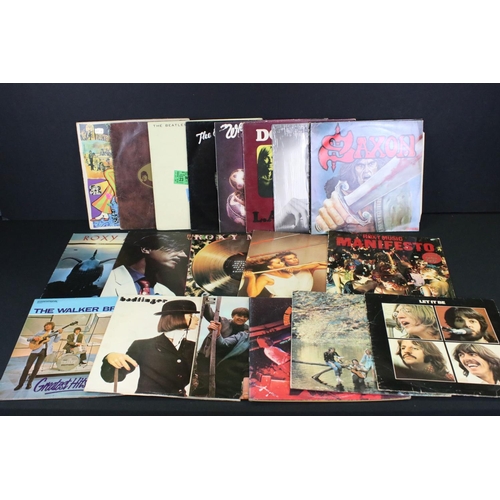 489 - Vinyl - Approx 20 Rock & Pop LP's including The Beatles, Saxon, Ozzy Osbourne, Bowie, Roxy Music, Ba... 